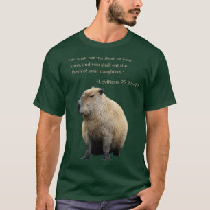T-shirt Drôle Versets de la Bible Capybara