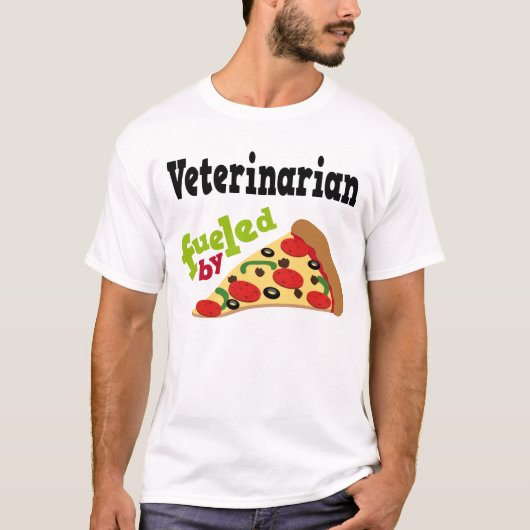 T-shirt (drôle) vétérinaire de pizza (Devant)