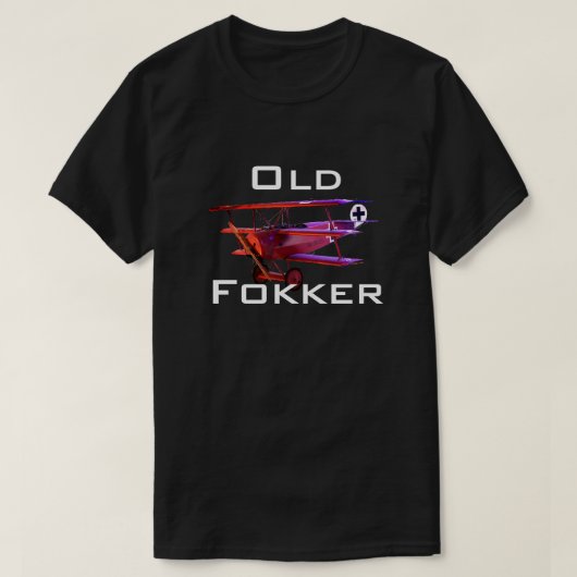 T-shirt Drôle "Vieux Fokker" (Design devant)
