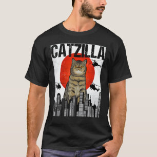 T-shirt Drôle Vintage Japonais Catzilla Exotic Shorthair C