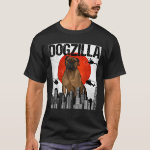T-shirt Drôle Vintage japonais Dogzilla Bullmastiff