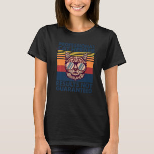 T-shirt Drôle Vintage Lunettes de chat Professionnel Herde