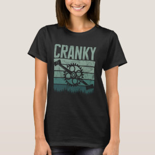 T-shirt Drôle Vintage Vélo Cranky Vélo Rider Vélo Lo