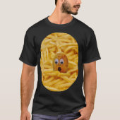 T-shirt Drôle visage de pomme de terre pleurer les frites  (Devant)
