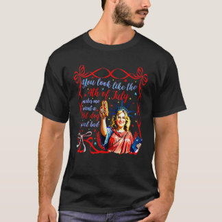 T-shirt Drôle Vous Ressemblez Au 4 Juillet Hot Dog Coquet