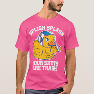 T-shirt Drôle Water Polo en caoutchouc Canard Splish Splas