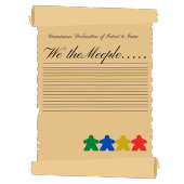 T-shirt Drôle We The Meeple Text Déclaration Scroll Image