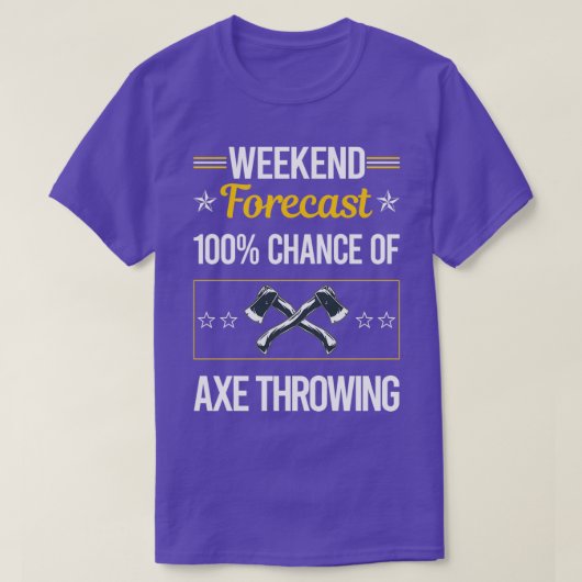 T-shirt Drôle Week-end Prévision Ax Lancement (Design devant)