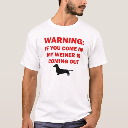 T-shirt Drôle Weiner Chien Plaisanter (Devant)