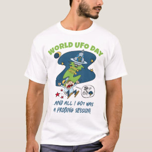 T-shirt Drôle World UFO Day Probing Session Cartoon