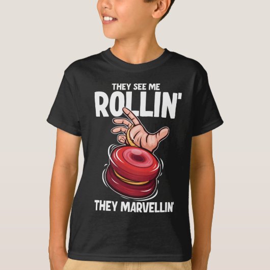 T-shirt Drôle Yo-Yo Rollin Retro Yoyo (Devant)