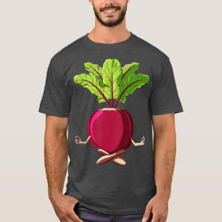T-shirt Drôle Yoga Vegetable Méditer Jardinage de betterav
