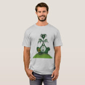 T-shirt Drôle Yogi Dragon Peinture (Devant entier)