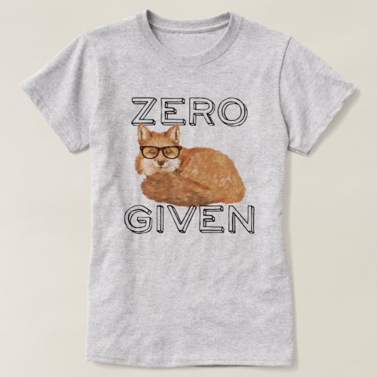 T-shirt Drôle Zero Fox Donné (Design devant)