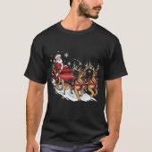 T-shirt Drôles de chiens de Noël Berger Allemand amateur (Devant)