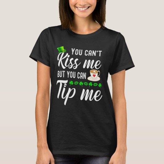 T-shirt Drôles de conseils de Saint-Patrick pour serveuses (Devant)