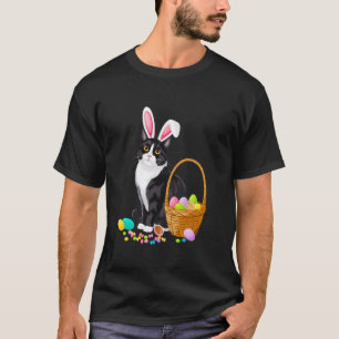 T-shirt Drôles de œufs de Pâques Chaton Oreilles de Lapin