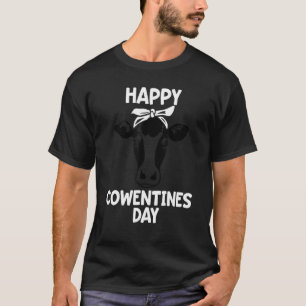T-shirt Drôles de Saint Valentin Vache Pun Happy Cowentine