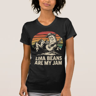 T-shirt Drôles Haricots de Lima Sont Mon Jam Vintage Rétro
