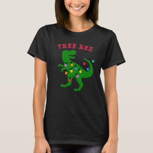 T-shirt drôles+noël+chemise,arbre+rex+noël,t-rex+din