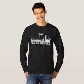 T-shirt Drone Flyer Higher Quadcopter de vol de Drone pilo (Devant entier)