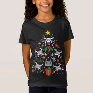 T-Shirt Drone Noël Ornament Arbre Drôle Noël Cadeau