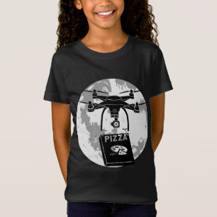 T-Shirt Drone Pilote livraison de pizza Quadcopter Pleine