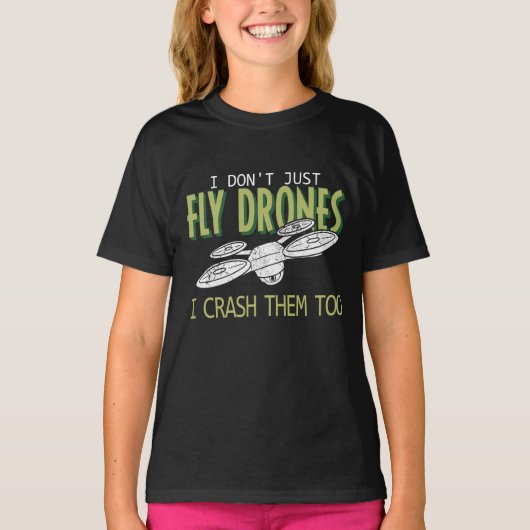T-shirt Drone Pilote Multirotor Quadcopter les écraser aus (Devant)