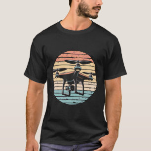 T-shirt Drone Quadcopter drone pilote drone Flying Retro