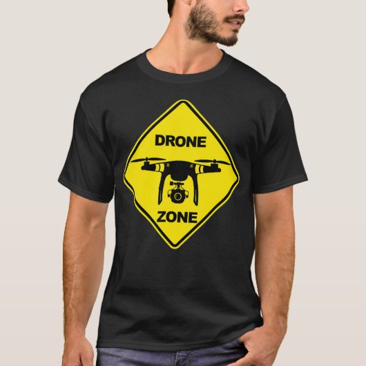 T-shirt Drone Zone drôle Drone Flying (Devant)