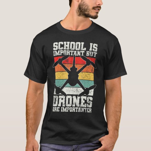 T-shirt Drones Drone Pilote Drone Course (Devant)
