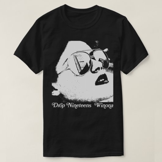T-shirt Drop Nineteens Winona 90s Shoegaze Fan Design (Design devant)