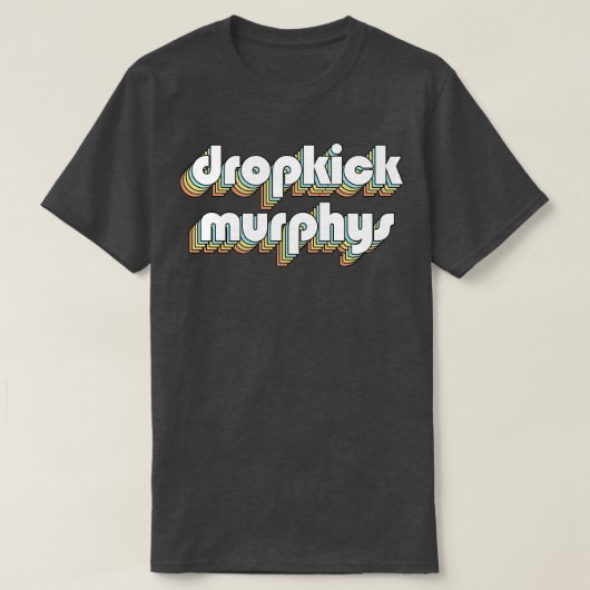T-shirt Dropkick Murphys Retro Rainbow Typographie Faded S (Design devant)