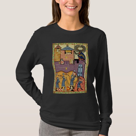 T-shirt Dropping Rocks, Manesse de Codex du XIVe siècle (Devant)