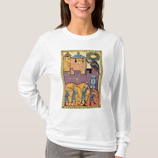 T-shirt Dropping Rocks, Manesse de Codex du XIVe siècle (Devant)