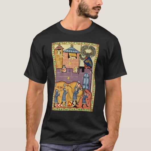 T-shirt Dropping Rocks, Manesse de Codex du XIVe siècle (Devant)