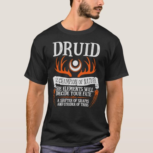 T-shirt DRUID, THE CHAMPION OF NATURE - Dungeons &amp; Dra (Devant)