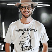 T-shirt DRUM, CAT DRUMMER FUNNY PUN