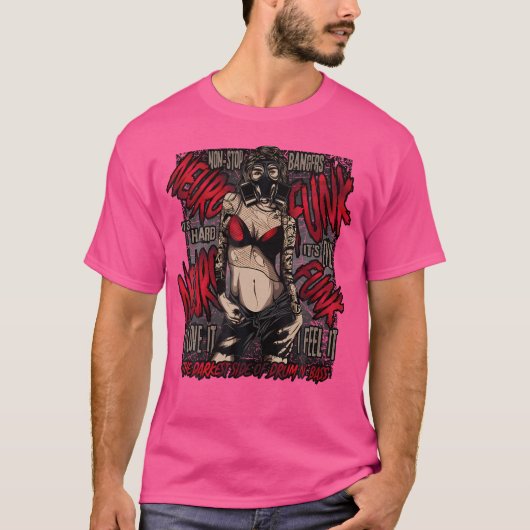 T-shirt Drum Et Basse Dnb Neurofunk Dj Space Drum Électriq (Devant)