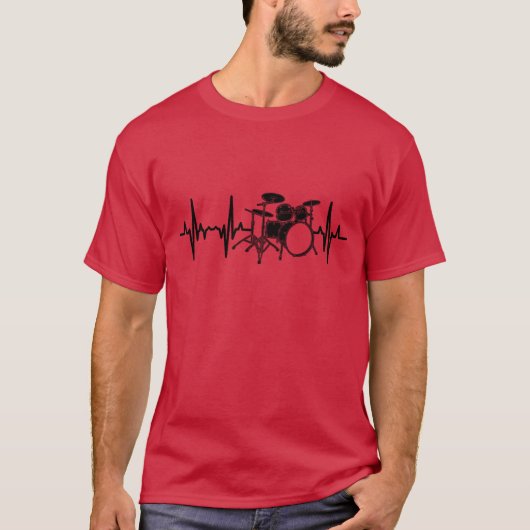 T-shirt Drum Kit Pulse Line friend (Devant)