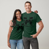 T-shirt Drum Kit retro (Unisexe)
