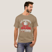 T-shirt Drum Major m'appelle Papa Conception pour une fami (Devant entier)