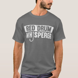 T-shirt Drum rouge Whisperer Drôle cadeau de pêche1509