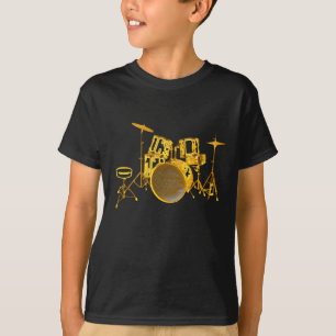 T-shirt Drumkit - jaune