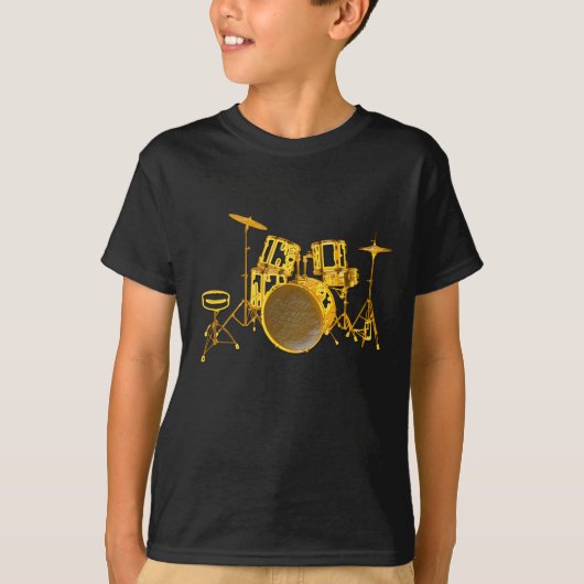 T-shirt Drumkit - jaune (Devant)