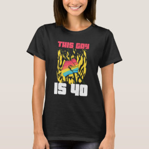 T-shirt Drummer Age 40 ans Lgbt Rainbow Birth Gay Pri