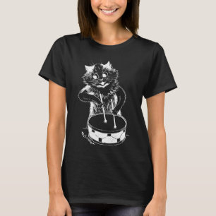T-shirt Drummer Cat, Louis Wain