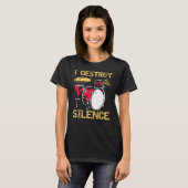 T-shirt Drummer détruire le silence (Devant entier)
