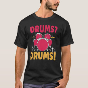T-shirt Drummer Drum Set Percussion Musique Rock Musicien 