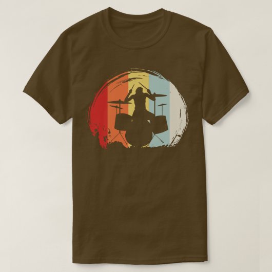 T-shirt Drummer Drummer Retro (Design devant)